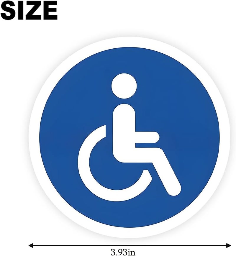 FALVFUN Car Handicap Parking Sign, 2PCS Reflective Magnetic Vehicle Disabled Parking Access Symbol Sticker, Waterproof Automotive Handicap Stop Signs, Universal for SUV RV Truck (Circle) - Image 2